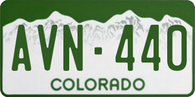 CO license plate AVN440