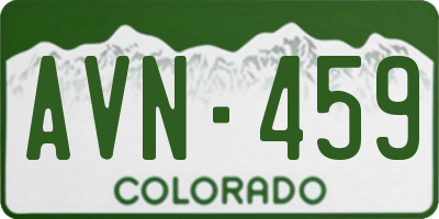 CO license plate AVN459