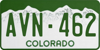 CO license plate AVN462