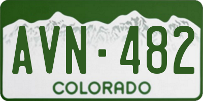 CO license plate AVN482