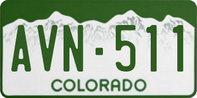 CO license plate AVN511