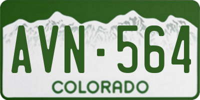 CO license plate AVN564