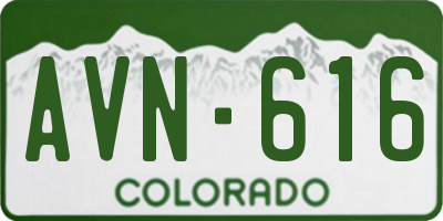 CO license plate AVN616