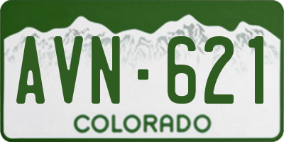 CO license plate AVN621