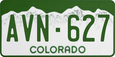 CO license plate AVN627