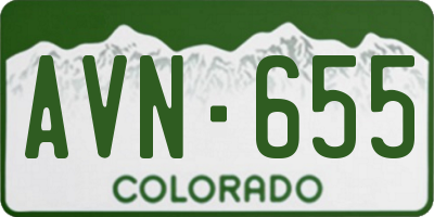 CO license plate AVN655