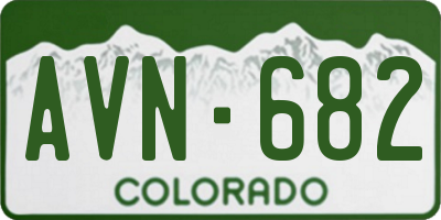 CO license plate AVN682