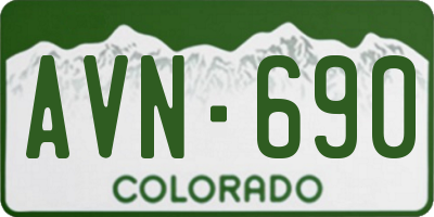 CO license plate AVN690