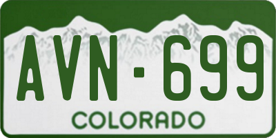 CO license plate AVN699