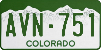 CO license plate AVN751