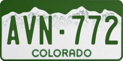 CO license plate AVN772