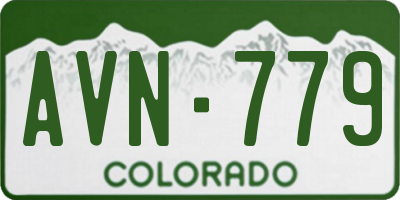 CO license plate AVN779
