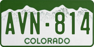 CO license plate AVN814