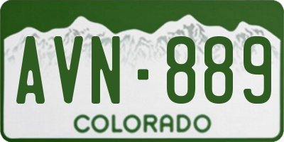 CO license plate AVN889