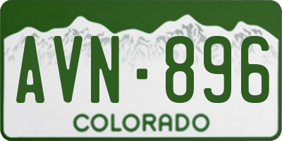 CO license plate AVN896
