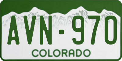 CO license plate AVN970