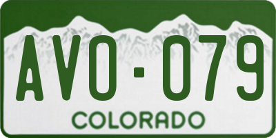 CO license plate AVO079