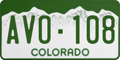CO license plate AVO108