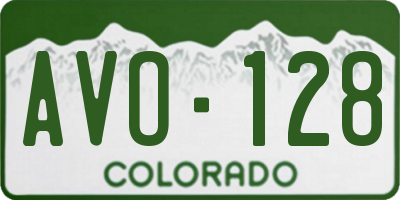 CO license plate AVO128