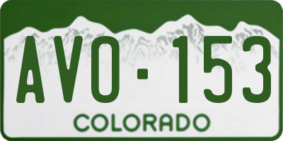 CO license plate AVO153