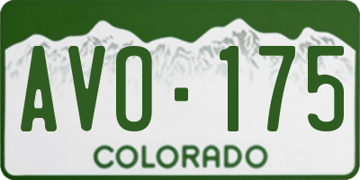 CO license plate AVO175