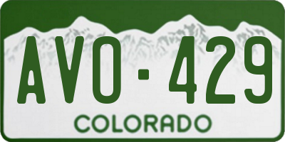 CO license plate AVO429