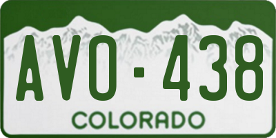 CO license plate AVO438