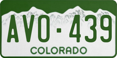 CO license plate AVO439