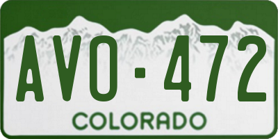CO license plate AVO472