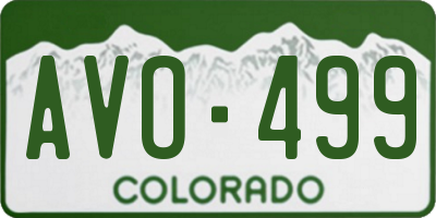 CO license plate AVO499