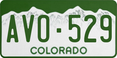 CO license plate AVO529