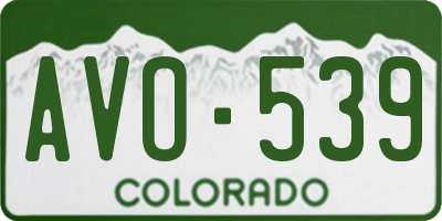 CO license plate AVO539