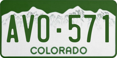 CO license plate AVO571