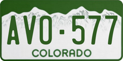 CO license plate AVO577