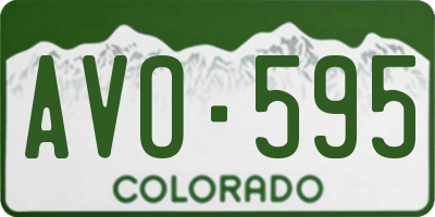 CO license plate AVO595