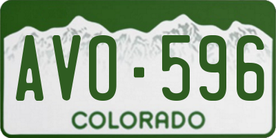 CO license plate AVO596