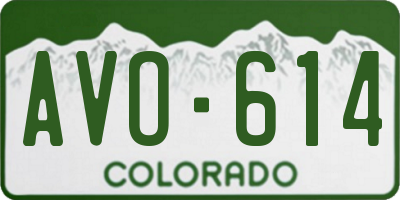 CO license plate AVO614