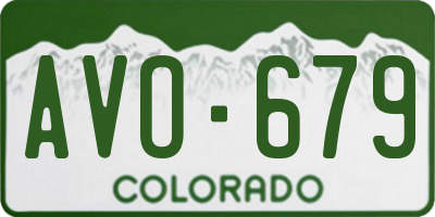 CO license plate AVO679