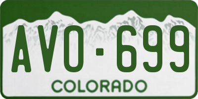 CO license plate AVO699