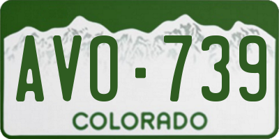 CO license plate AVO739