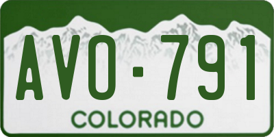CO license plate AVO791