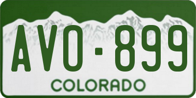 CO license plate AVO899