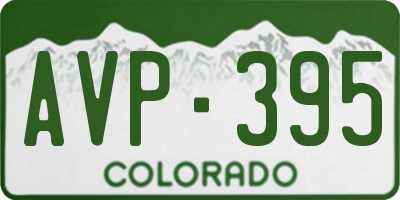 CO license plate AVP395