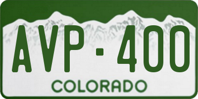 CO license plate AVP400