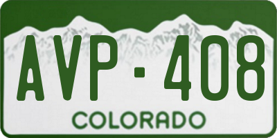 CO license plate AVP408