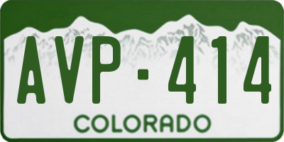 CO license plate AVP414