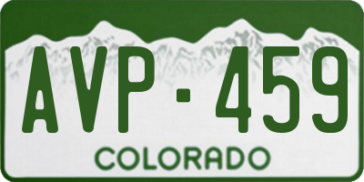 CO license plate AVP459