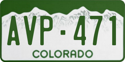 CO license plate AVP471
