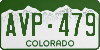 CO license plate AVP479
