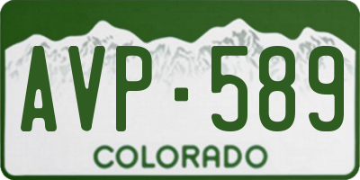 CO license plate AVP589
